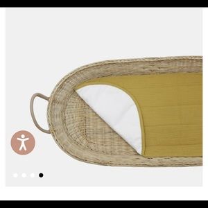 NWOT Ollie Ella Luxe Organic Cotton Changing Basket Liner - Mustard